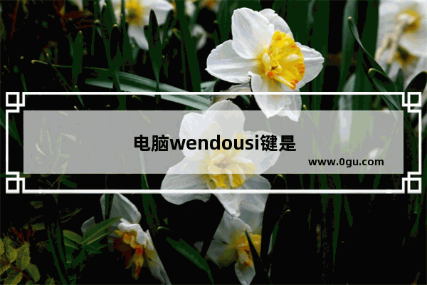 电脑wendousi键是哪个