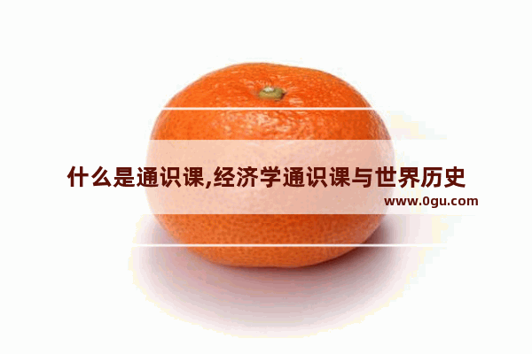 什么是通识课,经济学通识课与世界历史