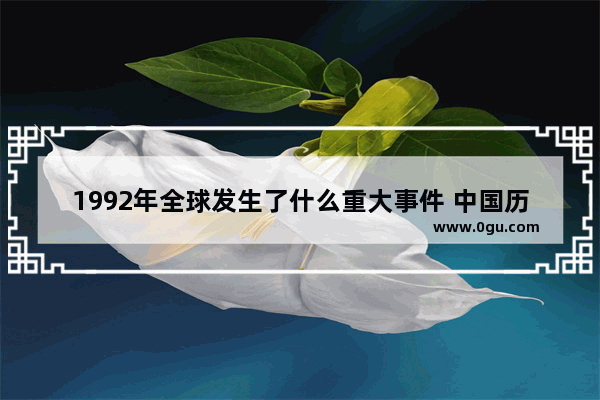 1992年全球发生了什么重大事件 中国历史1992事件名称