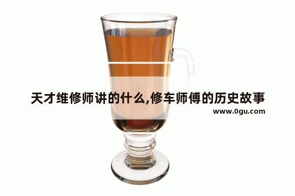 天才维修师讲的什么,修车师傅的历史故事