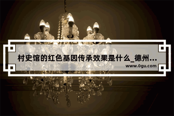 村史馆的红色基因传承效果是什么_德州运河沿线古村落保护开发范围