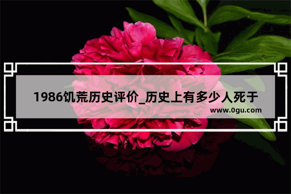 1986饥荒历史评价_历史上有多少人死于饥荒