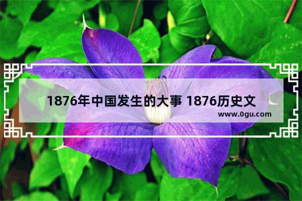 1876年中国发生的大事 1876历史文化