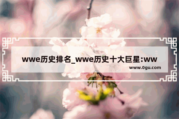 wwe历史排名_wwe历史十大巨星:wwe谁最厉害