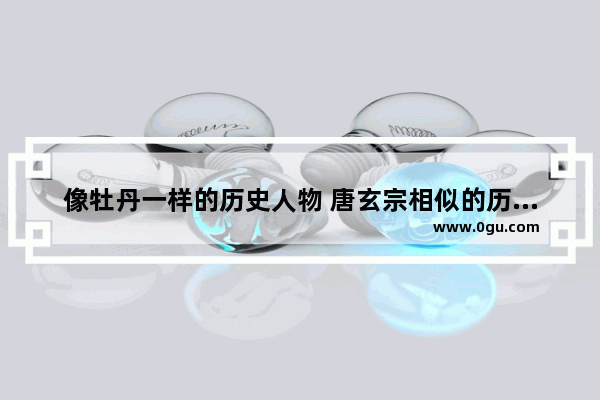 像牡丹一样的历史人物 唐玄宗相似的历史人物