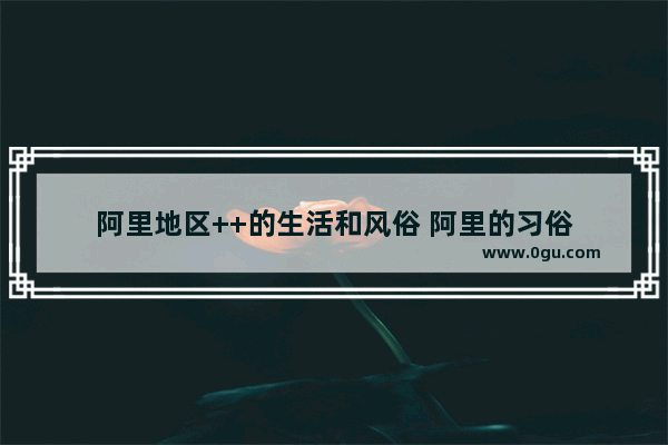 阿里地区++的生活和风俗 阿里的习俗