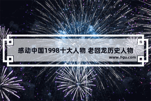 感动中国1998十大人物 老回龙历史人物