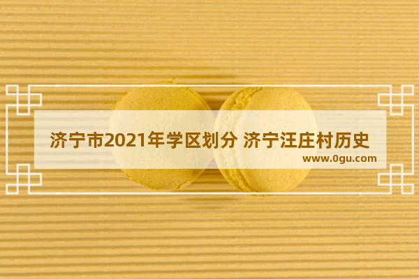 济宁市2021年学区划分 济宁汪庄村历史文化