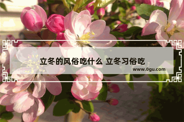 立冬的风俗吃什么 立冬习俗吃