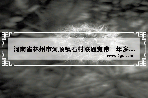 河南省林州市河顺镇石村联通宽带一年多少钱_林州石村的历史故事