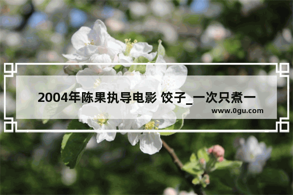 2004年陈果执导电影 饺子_一次只煮一个饺子的名人是谁