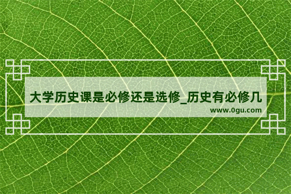 大学历史课是必修还是选修_历史有必修几