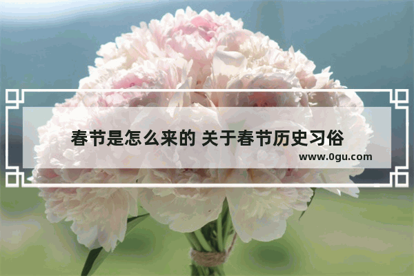 春节是怎么来的 关于春节历史习俗