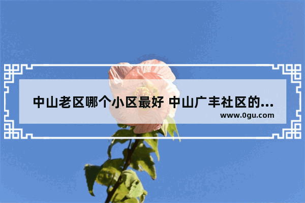 中山老区哪个小区最好 中山广丰社区的历史文化