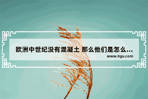 欧洲中世纪没有混凝土 那么他们是怎么建造出哥特式建筑的呢 中国哥特式建筑历史故事