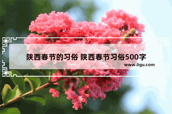 陕西春节的习俗 陕西春节习俗500字