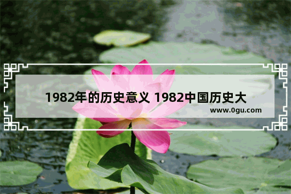 1982年的历史意义 1982中国历史大事件