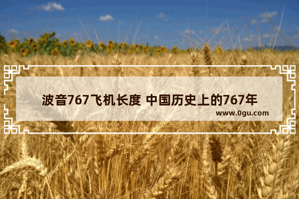 波音767飞机长度 中国历史上的767年