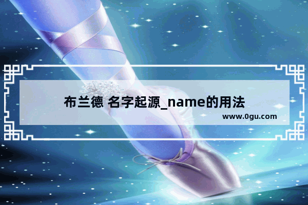 布兰德 名字起源_name的用法