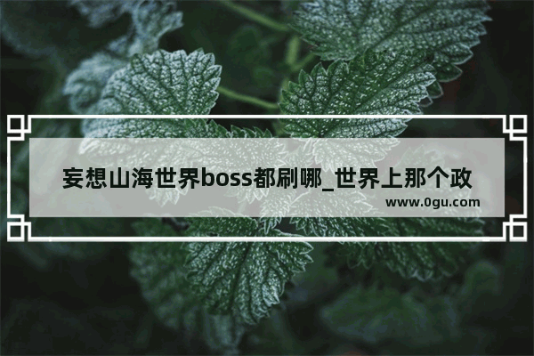 妄想山海世界boss都刷哪_世界上那个政权的存在时间最长