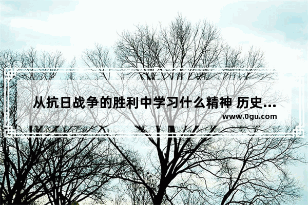 从抗日战争的胜利中学习什么精神 历史人物的精神的力量