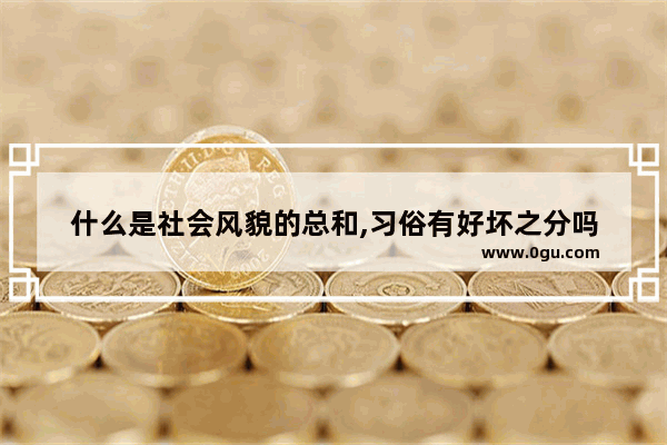 什么是社会风貌的总和,习俗有好坏之分吗