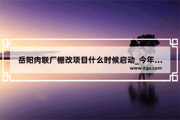 岳阳肉联厂棚改项目什么时候启动_今年五一岳阳有什么重要活动