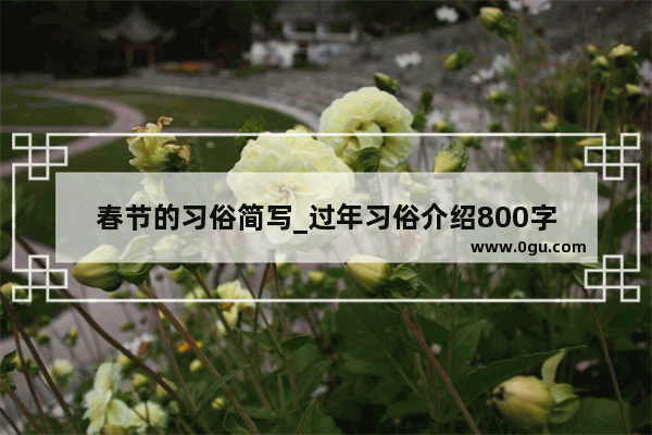 春节的习俗简写_过年习俗介绍800字