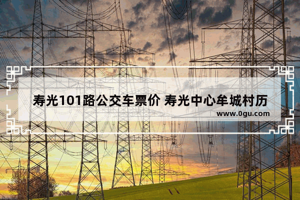 寿光101路公交车票价 寿光中心牟城村历史文化