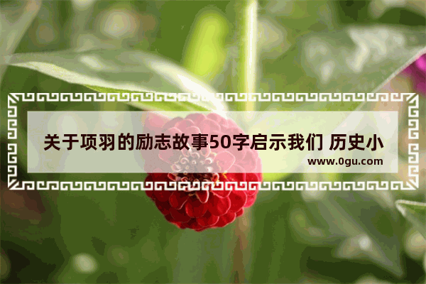 关于项羽的励志故事50字启示我们 历史小故事及感言50字