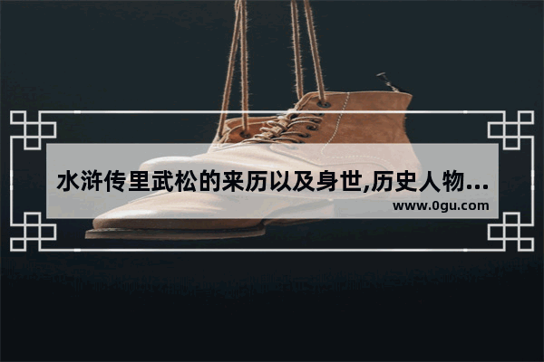 水浒传里武松的来历以及身世,历史人物武松是哪个省人