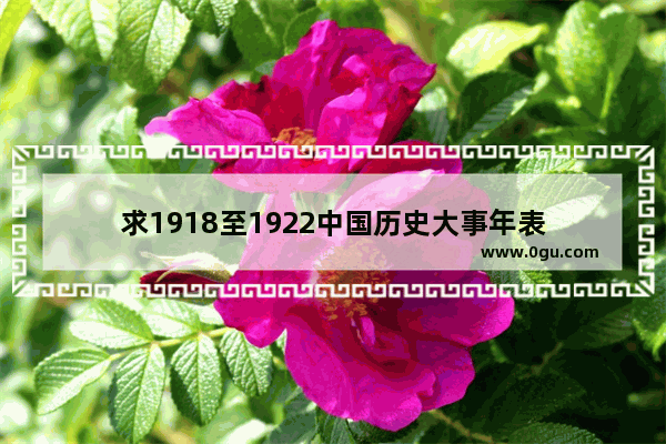 求1918至1922中国历史大事年表