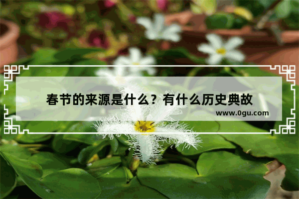 春节的来源是什么？有什么历史典故