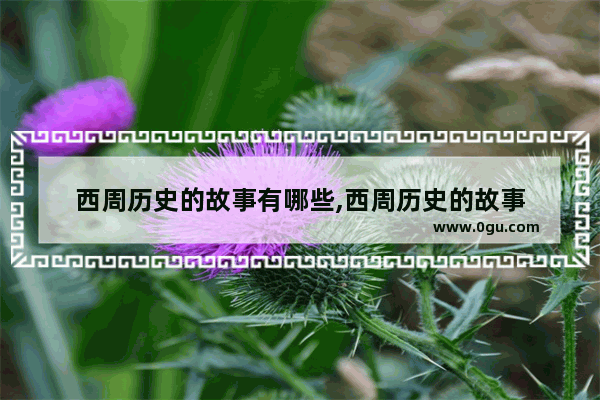 西周历史的故事有哪些,西周历史的故事