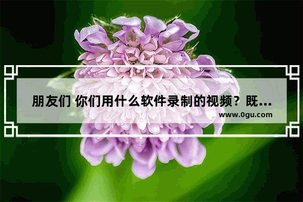 朋友们 你们用什么软件录制的视频？既可以录制长时间 又可以美颜 求推荐