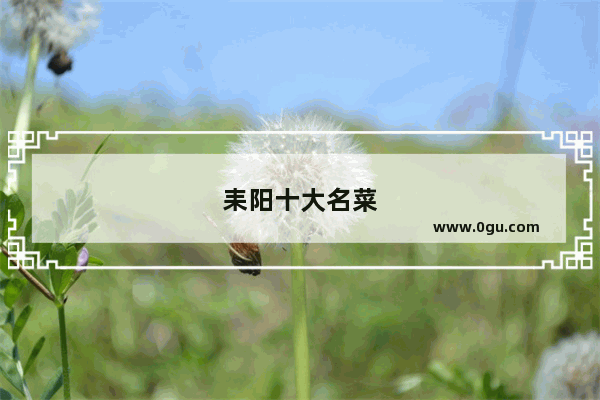 耒阳十大名菜