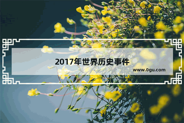 2017年世界历史事件