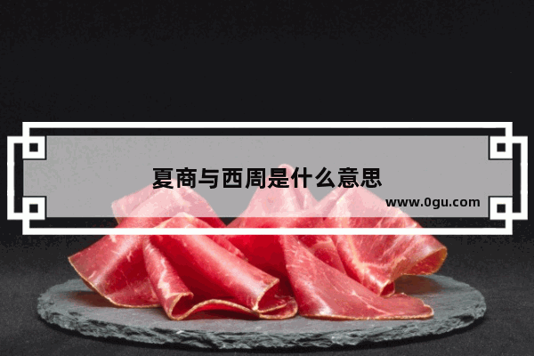 夏商与西周是什么意思