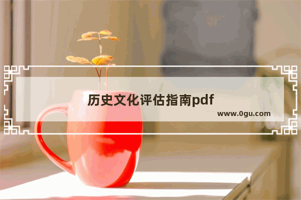 历史文化评估指南pdf