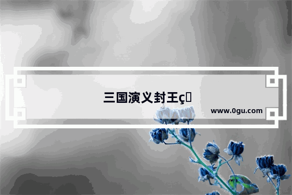 三国演义封王的名称