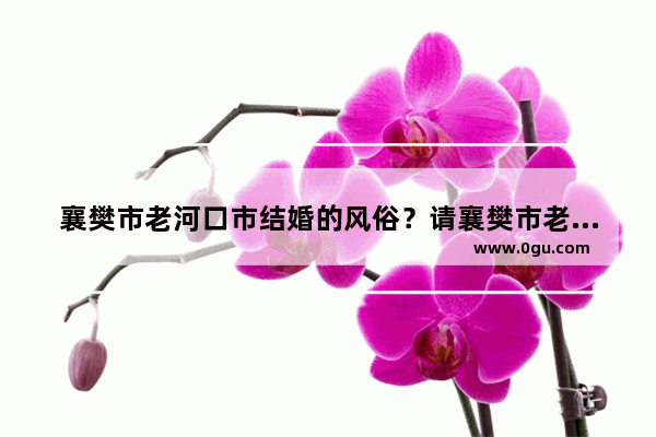 襄樊市老河口市结婚的风俗？请襄樊市老河口市张集镇的请进,襄阳习俗