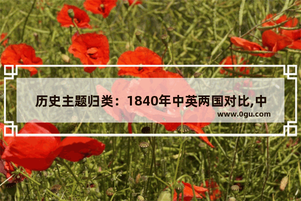 历史主题归类：1840年中英两国对比,中英字幕中国历史