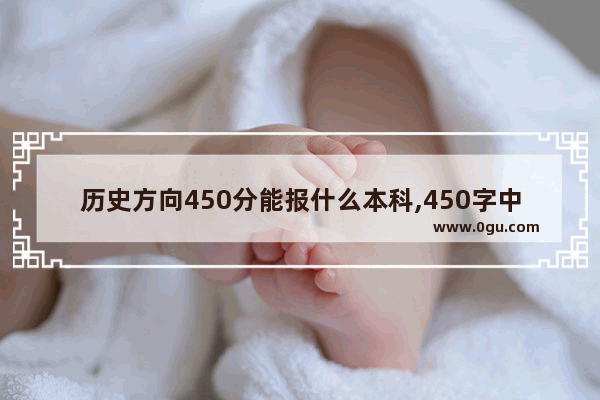 历史方向450分能报什么本科,450字中国历史