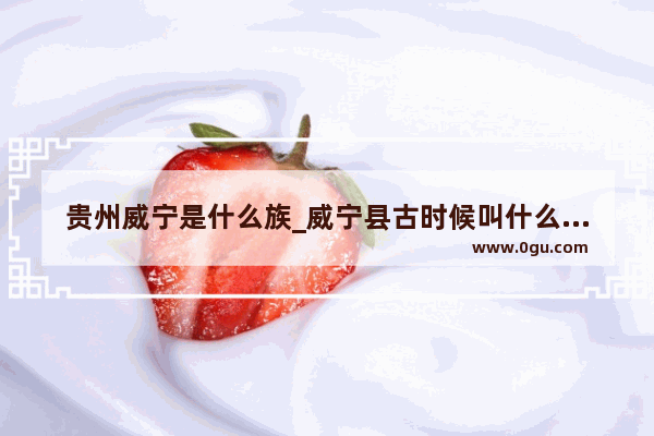 贵州威宁是什么族_威宁县古时候叫什么名字