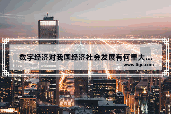 数字经济对我国经济社会发展有何重大意义?论文 世界历史中的经济发展论文