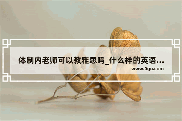 体制内老师可以教雅思吗_什么样的英语水平才可以做雅思老师呢