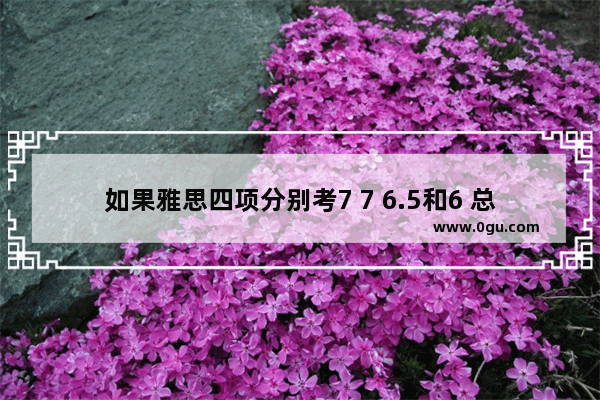 如果雅思四项分别考7 7 6.5和6 总分是多少啊 雅思总分多少7