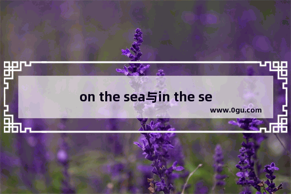 on the sea与in the sea的区别 去海边英语怎么说