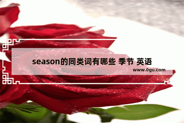 season的同类词有哪些 季节 英语