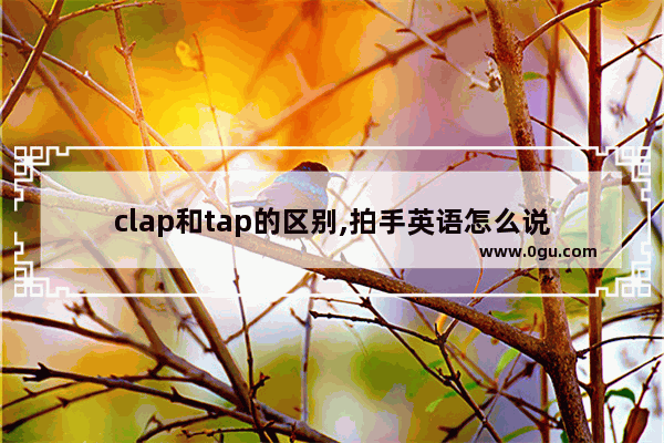 clap和tap的区别,拍手英语怎么说